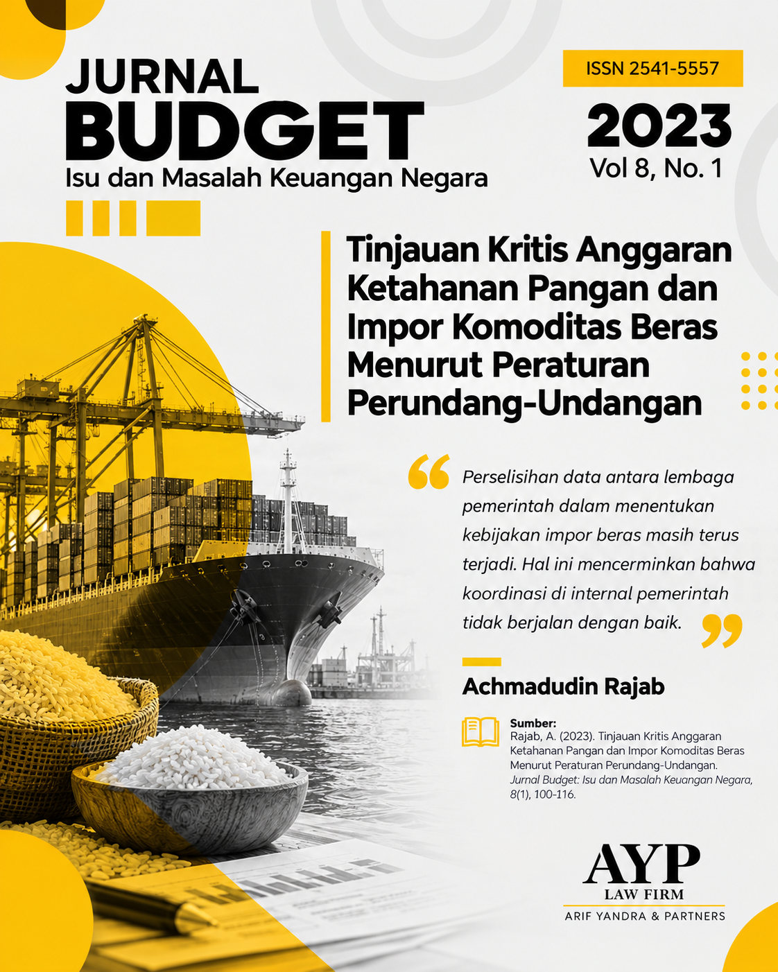 Tinjauan Kritis Ketahanan Pangan